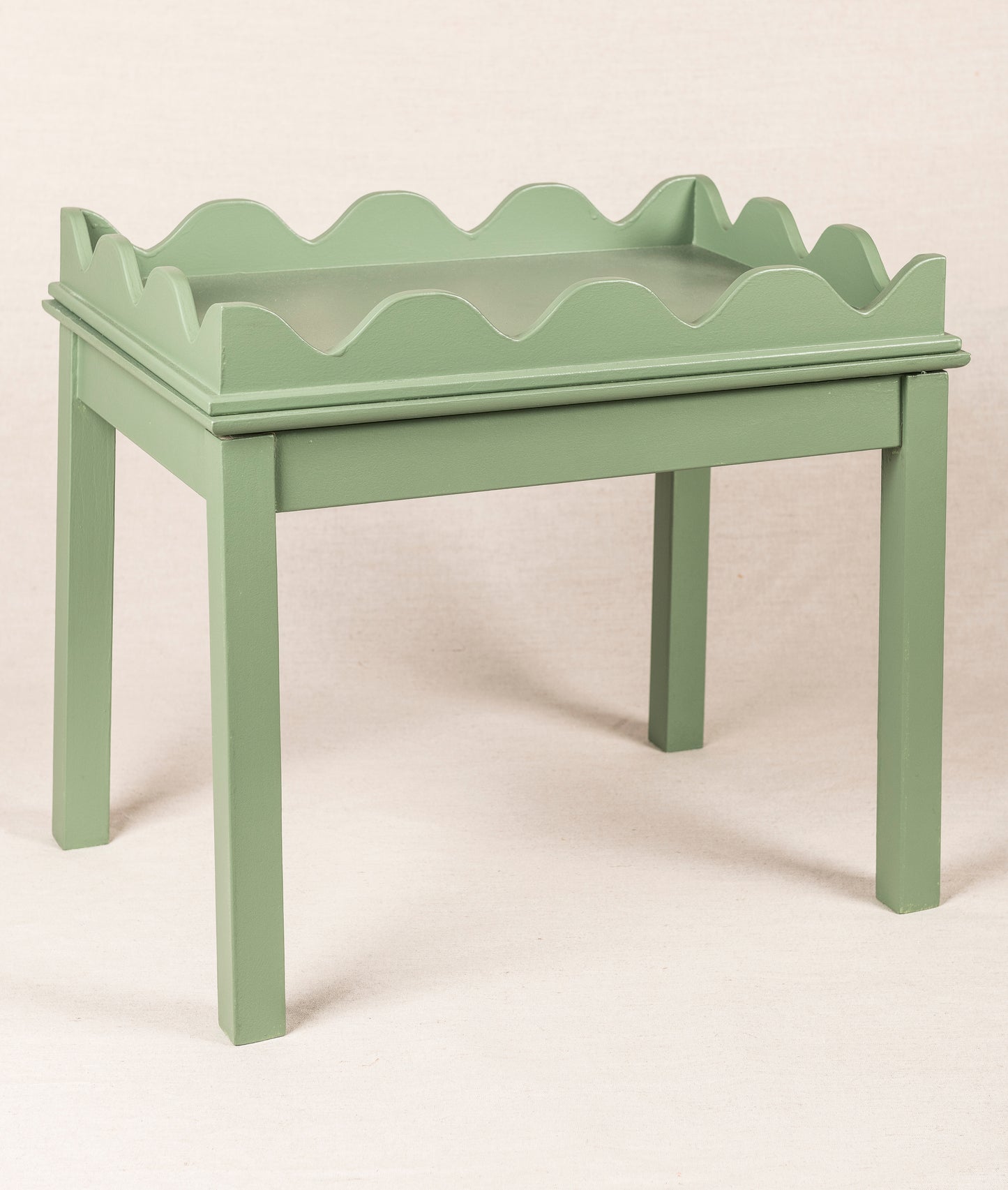 Green Scallop Coffee Table