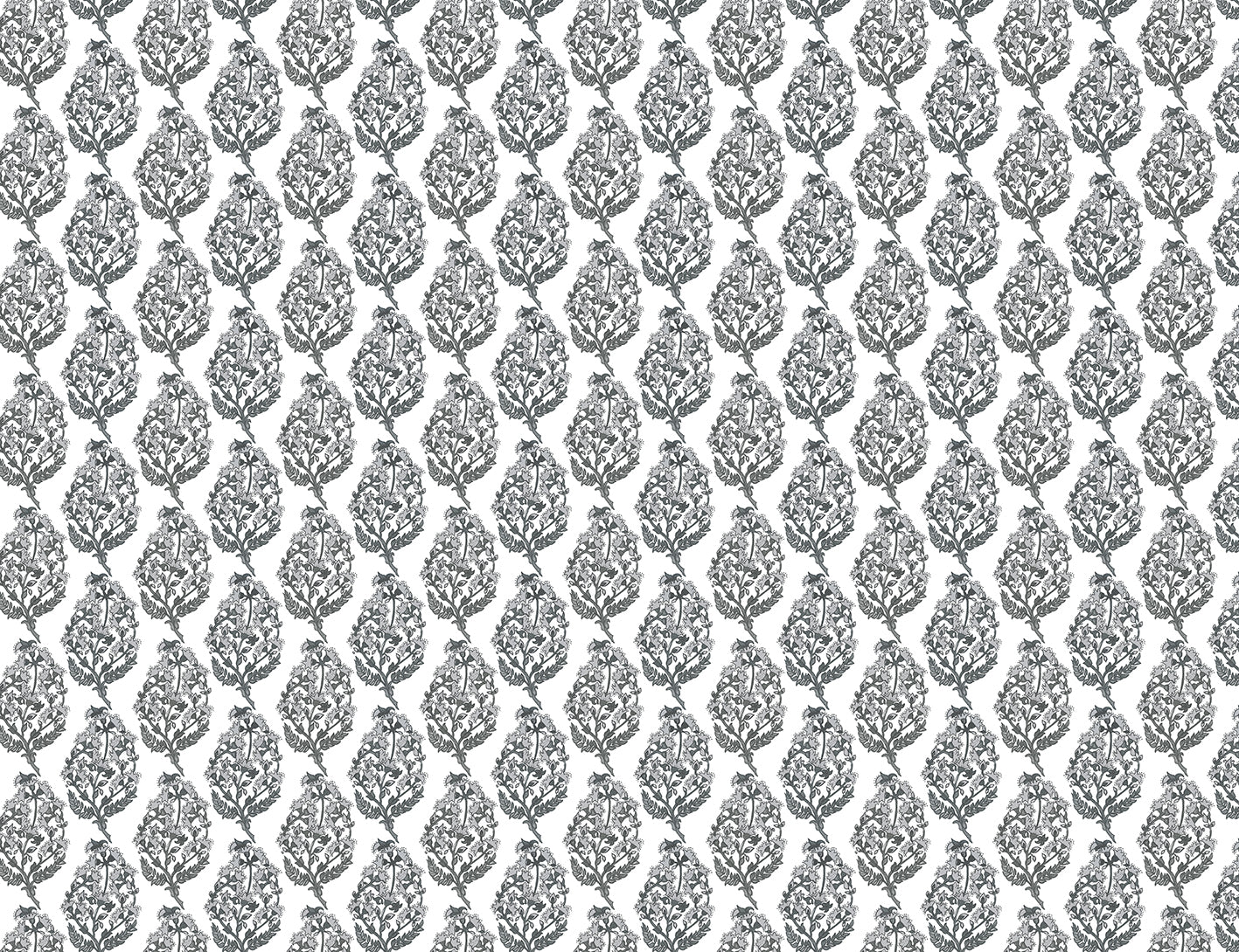 Flores Paisley Charcoal Remnant