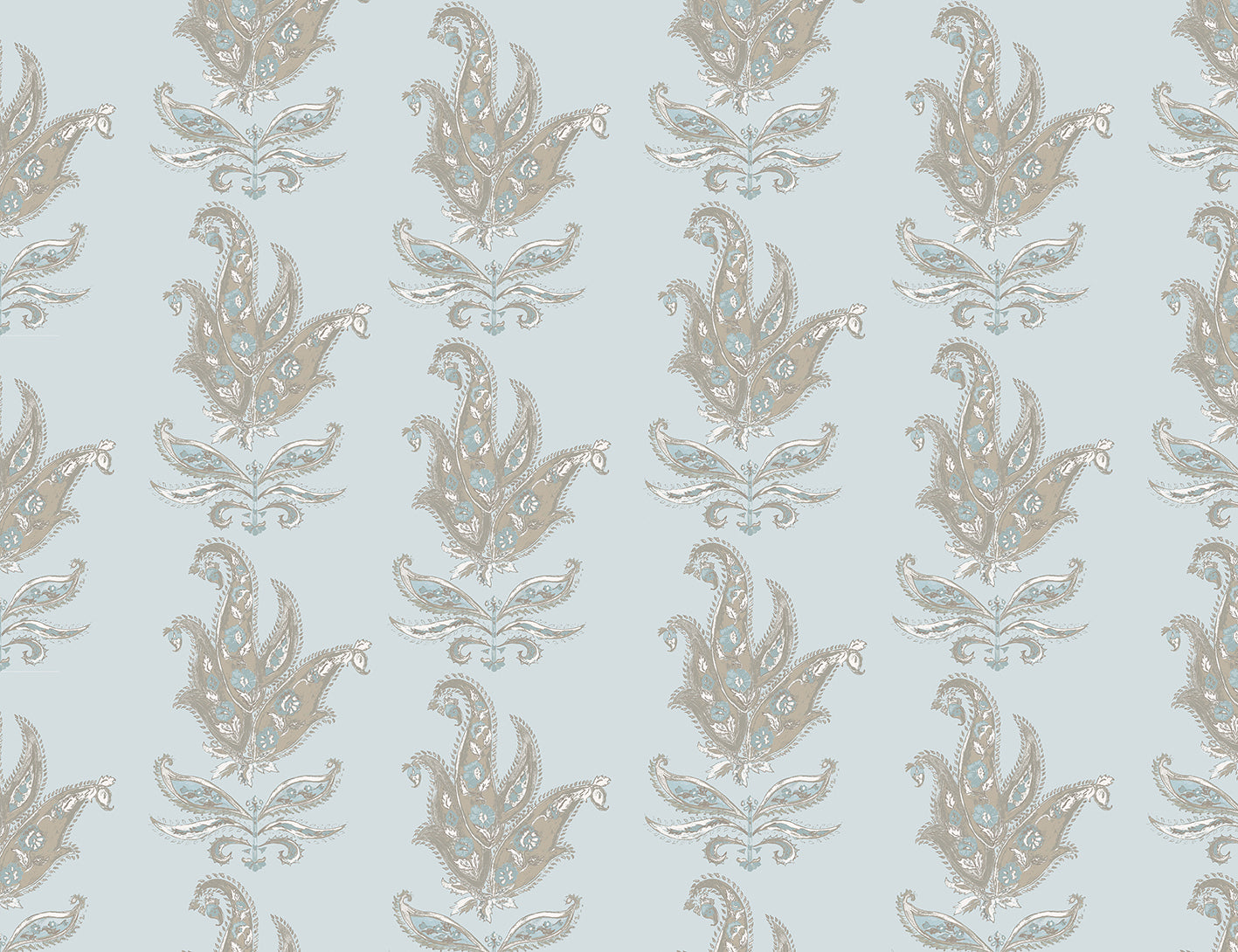 Royal Paisley Ice Taupe Remnant
