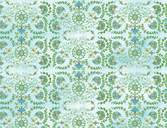 Suzani Aqua Wash Remnant