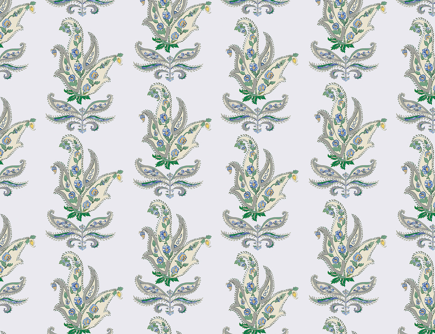 Royal Paisley Kelly Blue Remnant