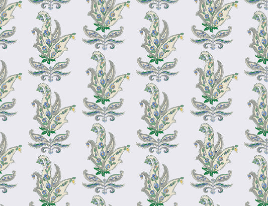 Royal Paisley Kelly Blue Remnant