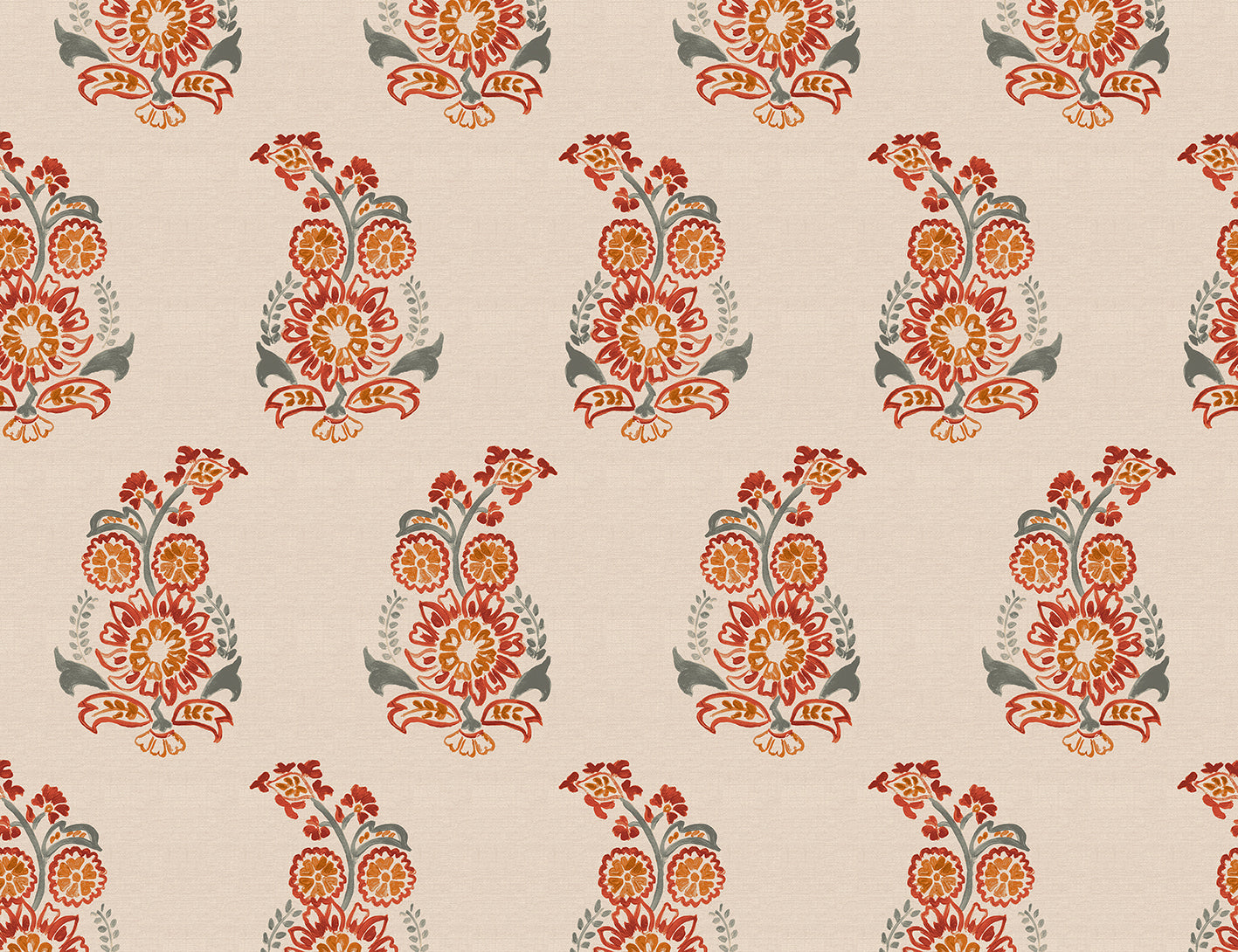 Paisley New Muses Tangerine Remnant