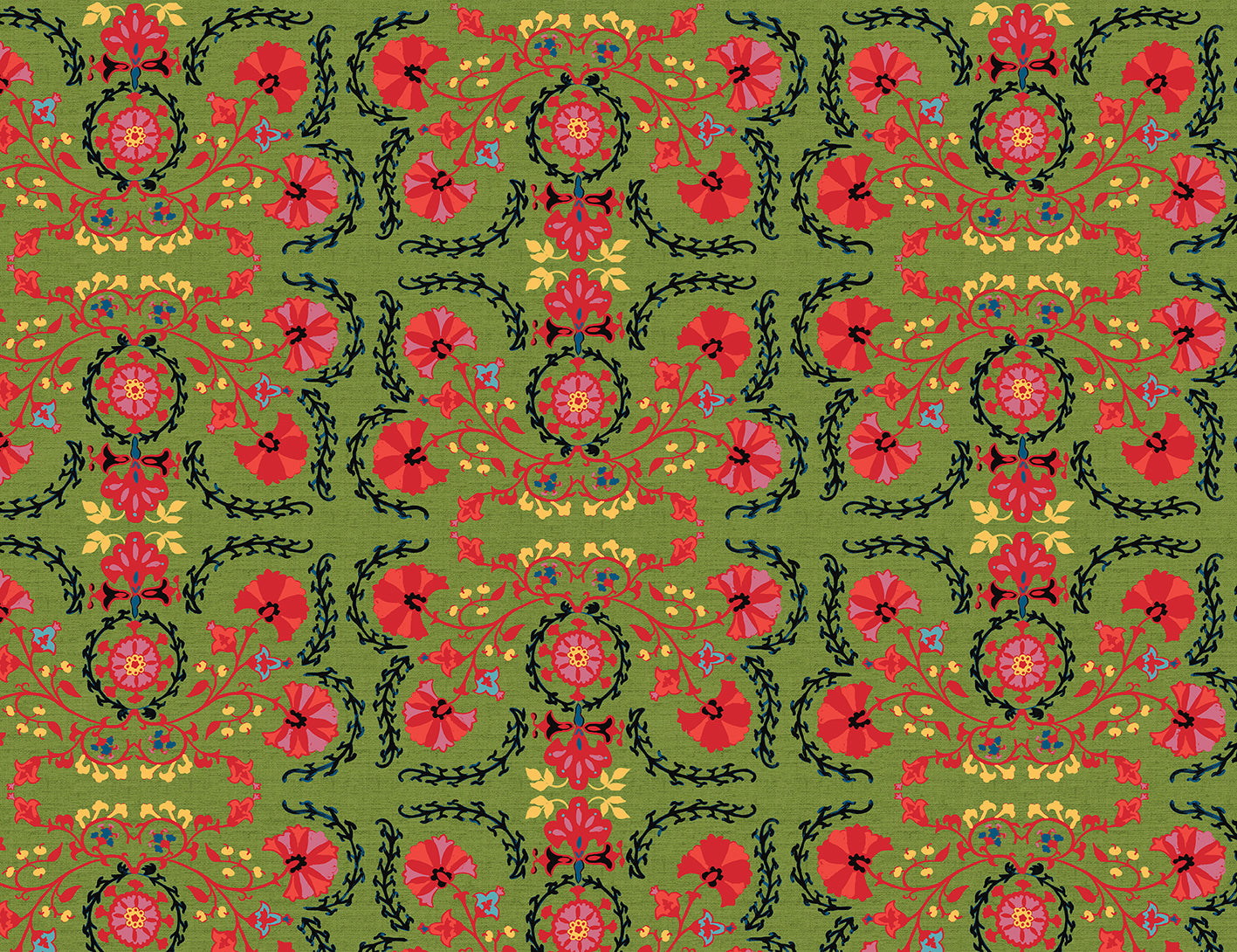 Suzani Carpet Remnant