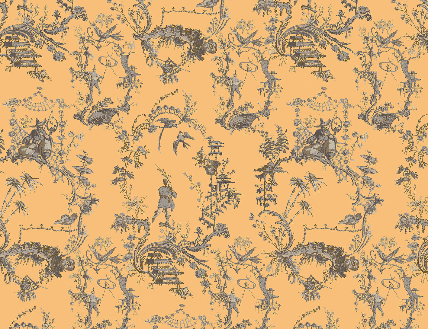 Toile De L'Orient Tangerine Remnant